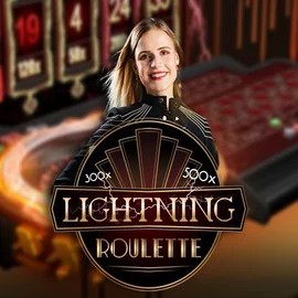 Lightning Roulette online game logo by Evolution on spinjo.eu